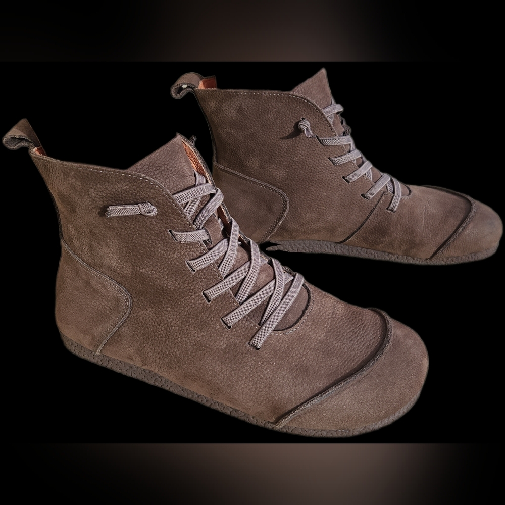 Hand Made Chukka High Ankle Shoes Genuin Italian Leather 39 Size 8 Hiking